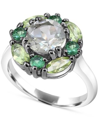 Macy's Brand - Multi-Gemstone Cluster Ring (3-5/8 ct. t.w.) in Sterling Silver