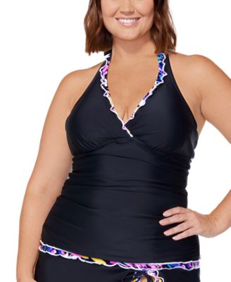 Island Escape - Plus Size Mariposa Underwire Halterkini