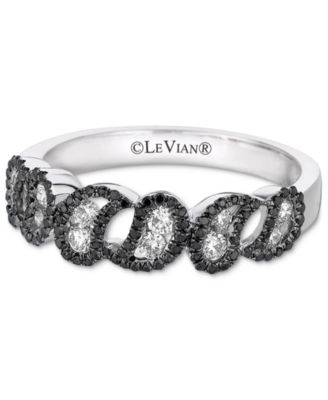 Le Vian - Vanilla Diamond (1/3 ct. t.w.) & Blackberry Diamond (1/4 ct. t.w.) Statement Ring in 18k White Gold
