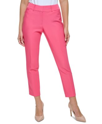 Tommy Hilfiger - Women's Solid Flex-Fit Straight-Leg Trouser Pants