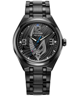 Citizen - Men's Star Wars Mandalorian Black Stainless Steel Bracelet Watch 42mm