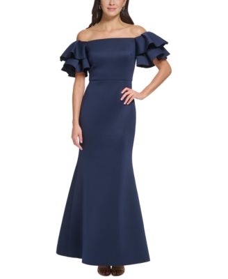 Eliza J - Women's Ruffled-Sleeve Off-The-Shoulder Mermaid Gown