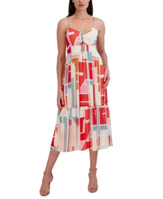julia jordan - Women's Printed Spaghetti-Strap Dress