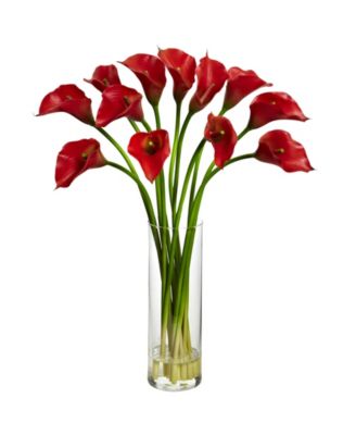 Nearly Natural - Mini Calla Lily Silk Flower Arrangement