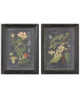 Uttermost - Wall Art, S/2 Midnight Botanicals