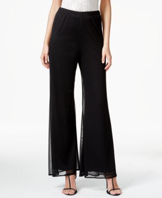 MSK - Mesh Wide-Leg Dress Pants