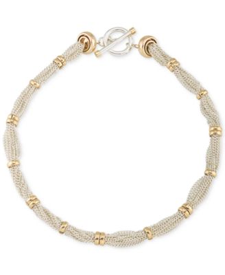 Lauren Ralph Lauren - Two-Tone Multi-Chain Ringed Collar Necklace