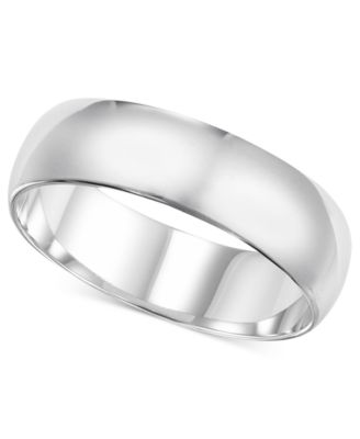 Macy's Brand - 14k White Gold Ring, 6mm Wedding Band