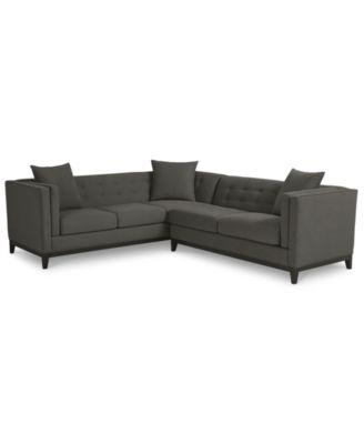 Furniture - Braylei 2-Pc. Tufted Back Sectional with Apartment Sofa & 2 Toss Pillows, Only at Macy's