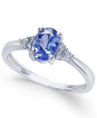 Macy's Brand - Gemstone and Diamond Accent Ring in 14k White or Rose Gold