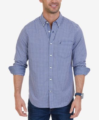 Nautica - Men's Classic Fit Button-Down Gingham Shirt