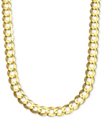Italian Gold - Curb Link Chain Necklace in 10k Gold