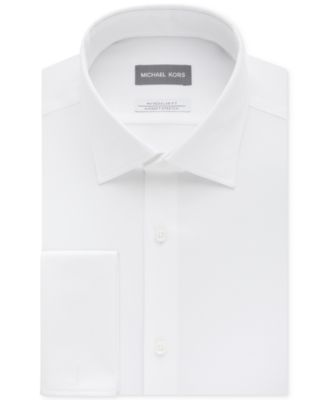 Michael Kors - Men's Classic/Regular Fit Airsoft Stretch Non-Iron Performance Solid French Cuff Dress Shirt