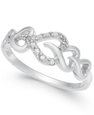 Macy's Brand - Diamond Heart Ring (1/10 ct. t.w.) in Sterling Silver