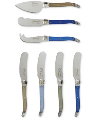 French Home - Laguiole 7-Pc. Cream & Blue Cheese Knife & Spreader Set