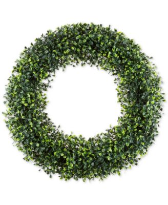 Pure Garden - Faux Boxwood 19.5" Round Wreath