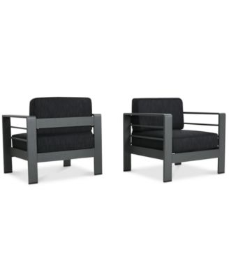 Noble House - Madrid Outdoor Club Chairs (Set of 2), Quick Ship