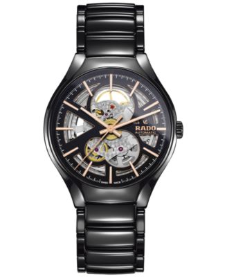 Rado - Men's Swiss Automatic True Black High-Tech Ceramic Bracelet Watch 40mm