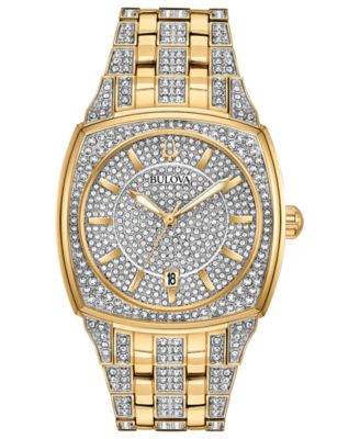 Bulova - Men's Two-Tone Stainless Steel & Crystal-Accent Bracelet Watch 40mm