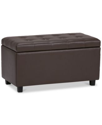 Simpli Home - Verona Medium Ottoman, Quick Ship