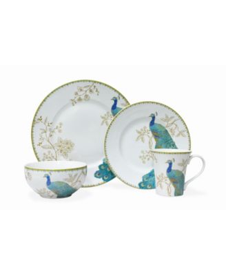 222 Fifth - Peacock Garden 16 PC Dinnerware Set